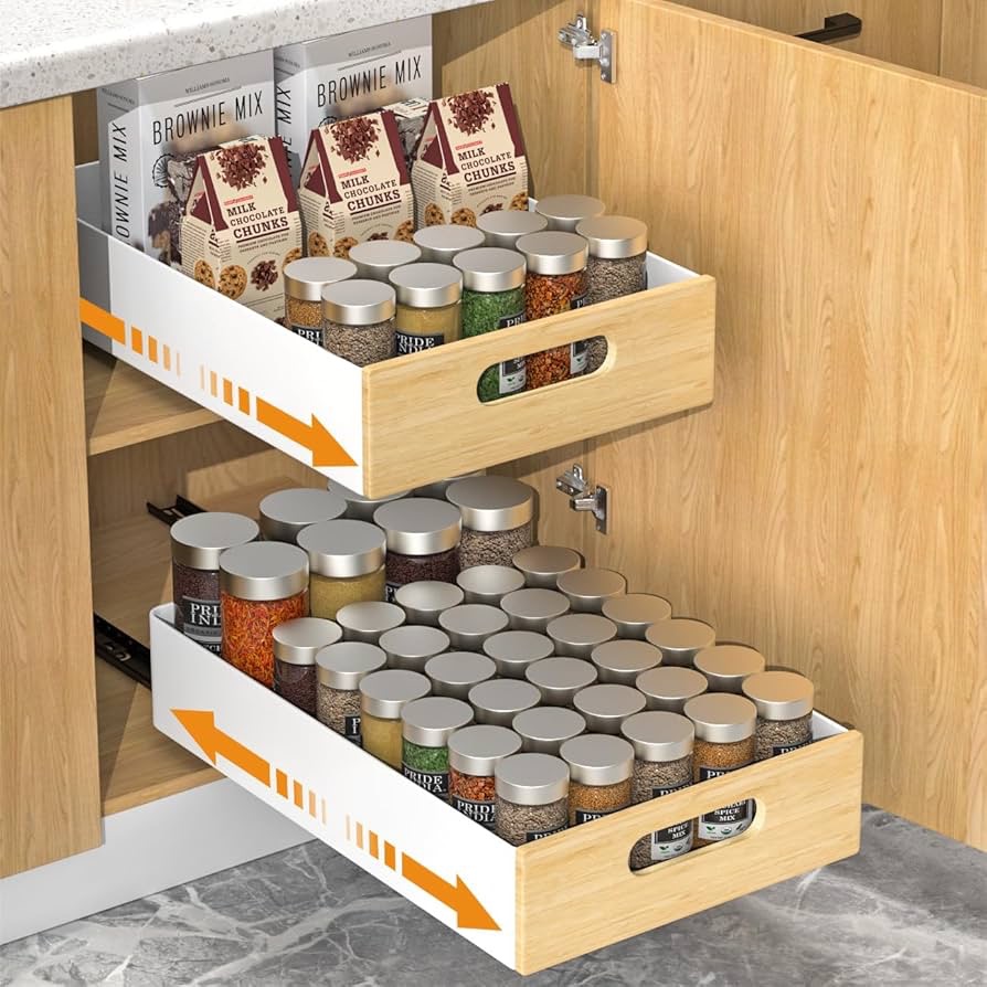 Housolution Pull Out Cabinet Organizer, 1 Pack Slide Out Drawer for Kitchen Cabinets, Sliding Cabinet Organizer Pull Out Drawer Shelf for Cabinets Pantry, 15.7"D x 9.8"W x 3.5"H : Amazon.ca: Home