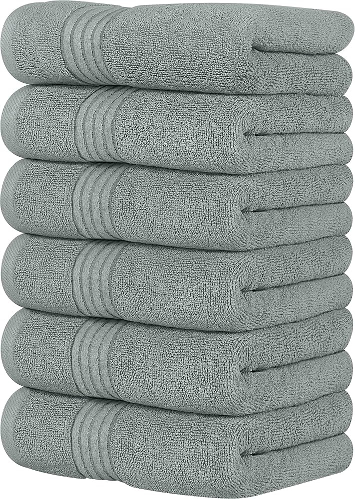 Utopia Towels 6 Piece Premium Hand Towels Set, (16 x 28 inches) 100% Ring Spun Cotton, Lightweight and Highly Absorbent Towels for Bathroom, Travel, Camp, Hotel, and Spa (Cool Grey) : Amazon.ca: Home