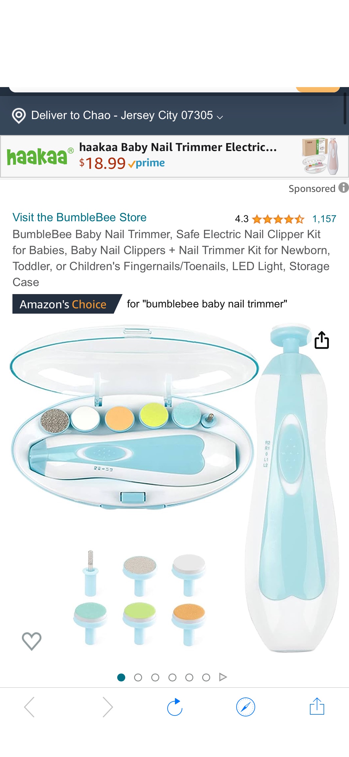 Amazon.com : BumbleBee Baby Nail Trimmer, Safe Electric Nail Clipper Kit for Babies, Baby Nail Clippers + Nail Trimmer Kit for Newborn, Toddler, or Children's Fingernails/Toenails, LED Light, Storage 