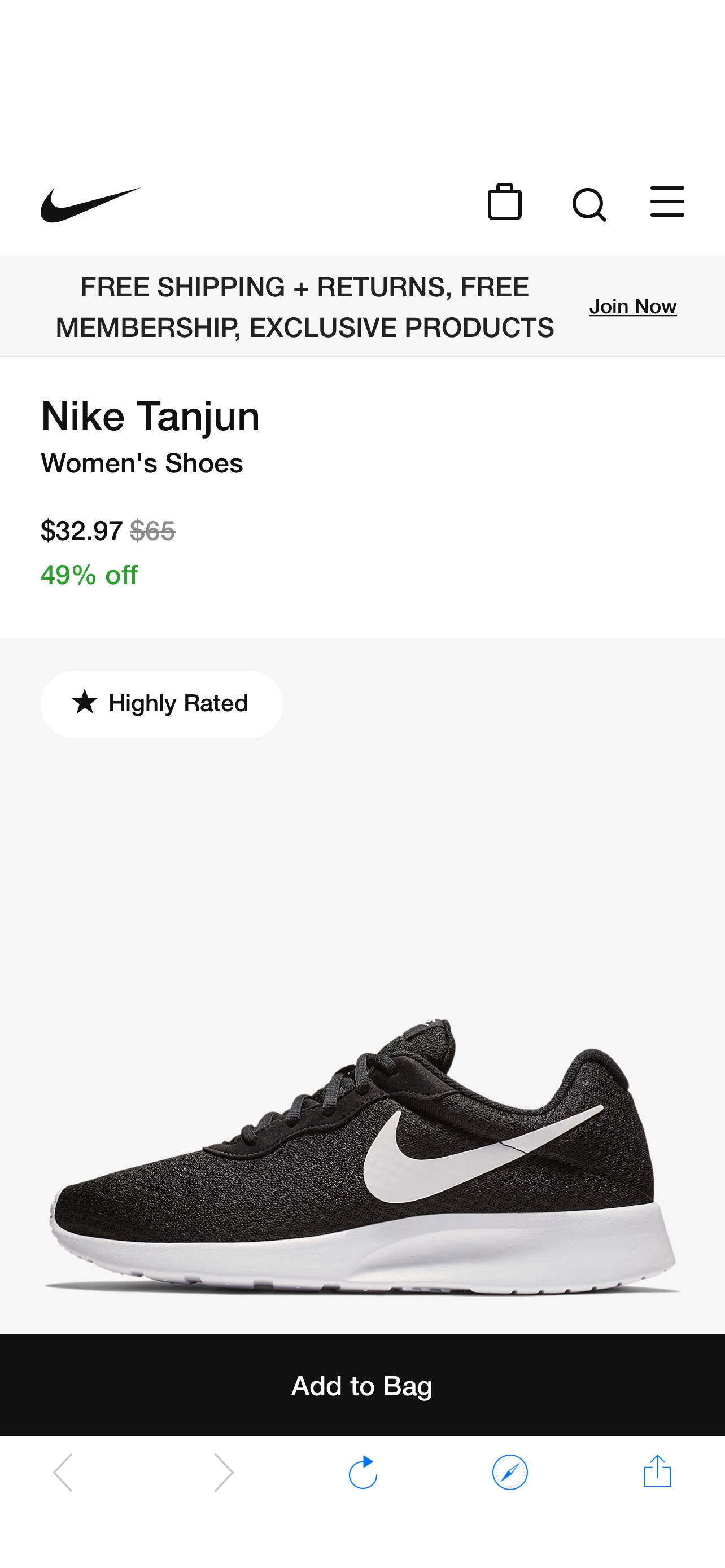 Nike Tanjun Women's Shoes. 女鞋