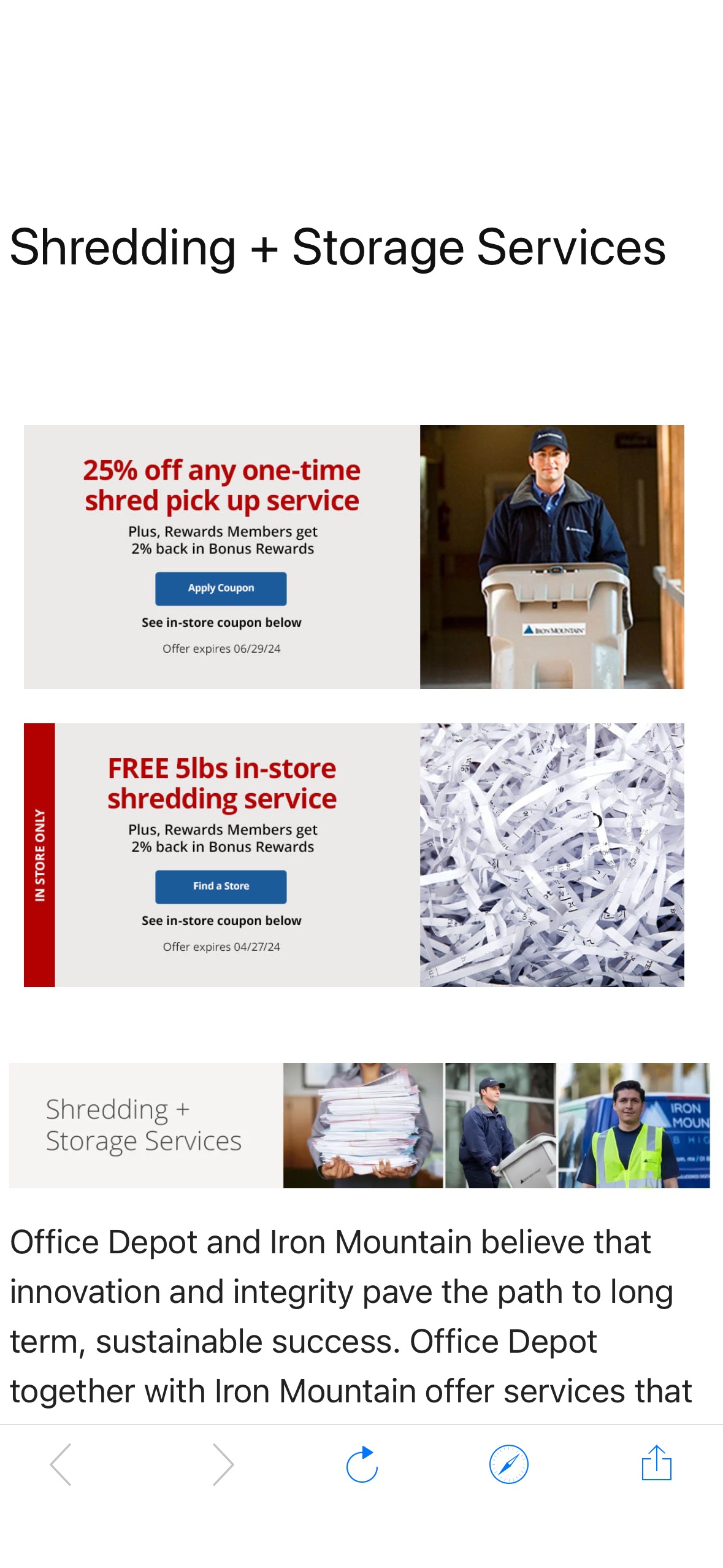 Free 5lbs of In Store Paper Shredding at Office Depot OfficeMax