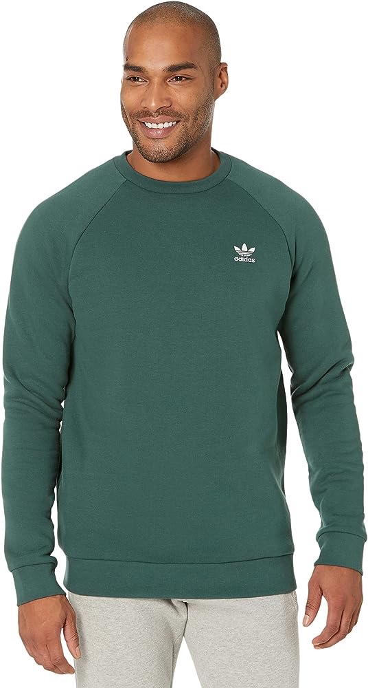 adidas Originals Men's Adicolor Essentials Trefoil Crewneck Sweatshirt, Mineral Green, Small at Amazon Men’s Clothing store