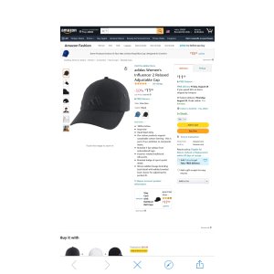 $11 adidas Women s Influencer 2 Relaxed Adjustable Cap, Black, 阿迪达斯鸭舌帽