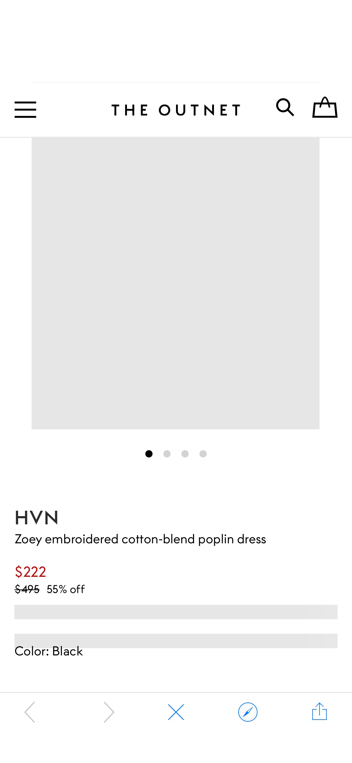 Black Zoey embroidered cotton-blend poplin dress | HVN | THE OUTNET