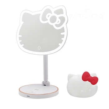 Hello Kitty LED化妝鏡加隨身小鏡子