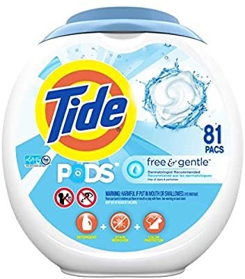 Free and Gentle Laundry Detergent Pods, 81 Count