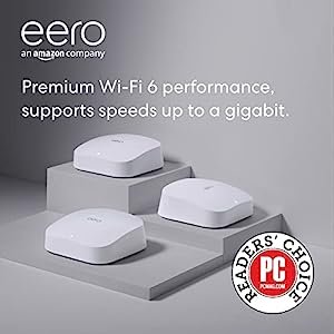 Amazon eero Pro 6 三频 mesh Wi-Fi 6 路由器套装 3件