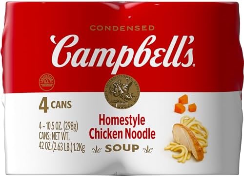 Amazon.com : Campbell&#39;s Condensed Homestyle Chicken Noodle Soup, 10.5 Ounce Can (Pack of 4) : Grocery &amp; Gourmet Food