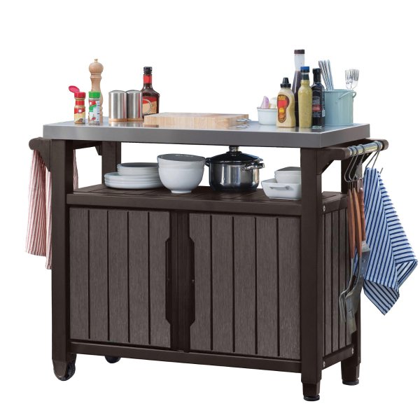 Outdoor Entertainment Storage Station Grilling Table
