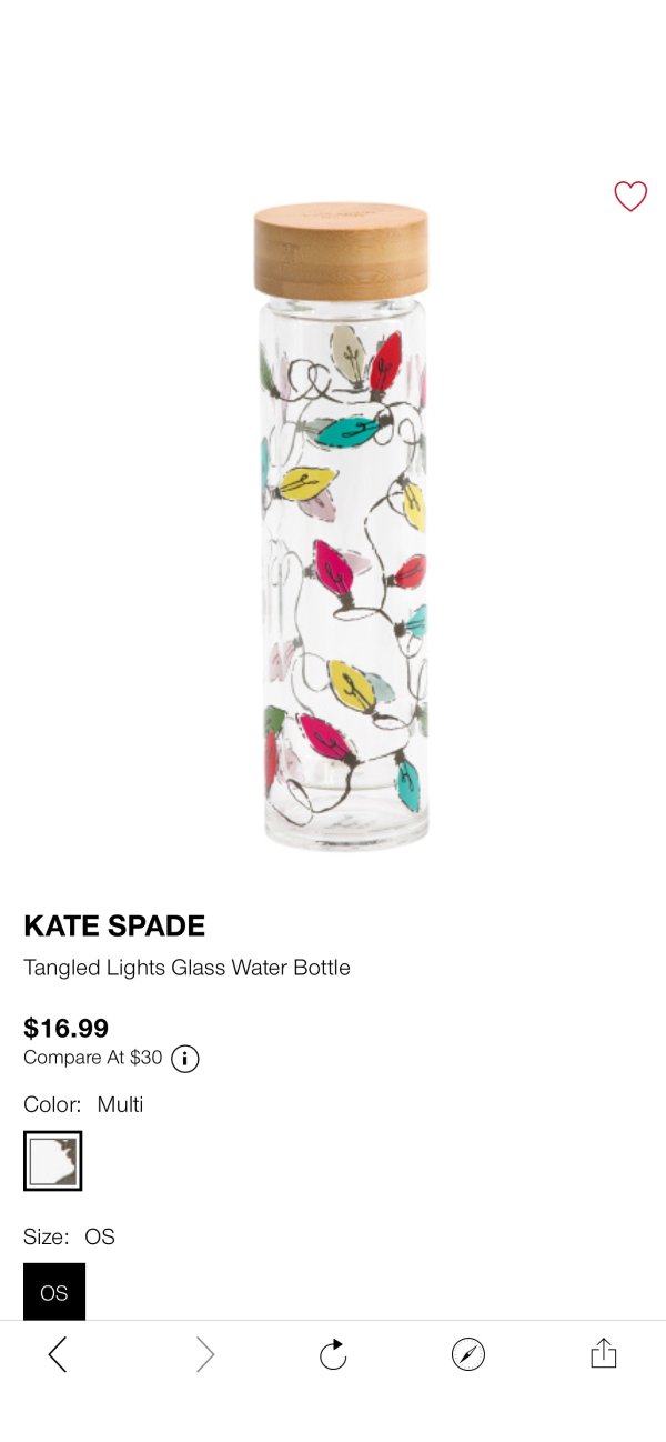 Tangled Lights Glass Water Bottle - Kitchen & Dining Room - T.J.Maxx