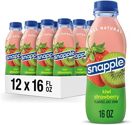 Amazon.com : Snapple Kiwi Strawberry Juice Drink, 16 fl oz recycled plastic bottle, Pack of 12 : Grocery & Gourmet Food