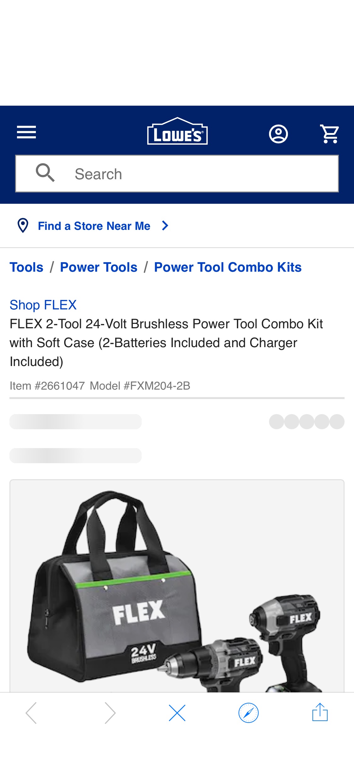 FLEX 2-Tool 24-Volt Brushless Power Tool Combo Kit with Soft Case (2-Batteries Included and Charger Included) in the Power Tool Combo Kits department at Lowes.com 工具