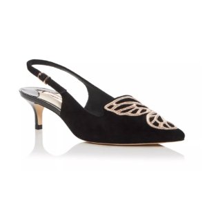 $190 Sophia Webster 黑色蝴蝶猫跟鞋
