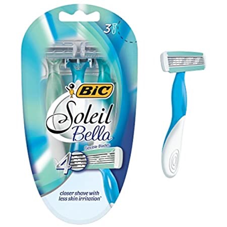 Amazon.com: Bic Soleil Bella 4 Blade Disposable Razor for Women 3 Count: Beauty刮毛刀