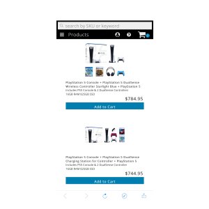 $784.95 Sony Playstation 5 - antonline.com bundle现货。
