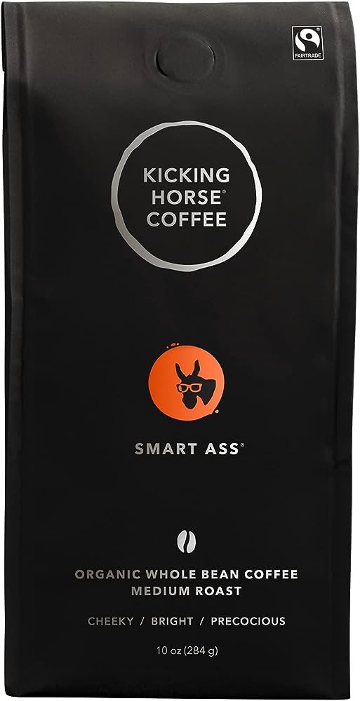 Amazon.com : Kicking Horse Coffee, Smart Ass, Medium Roast, Whole Bean, 10 oz
