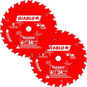 DIABLO Tracking Point 6-1/2 in. x 24-Tooth Framing Circular Saw Blade Value Pack (2-Pack)