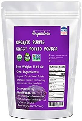Orgnisulmte 100％纯天然有机紫薯粉 5.64oz