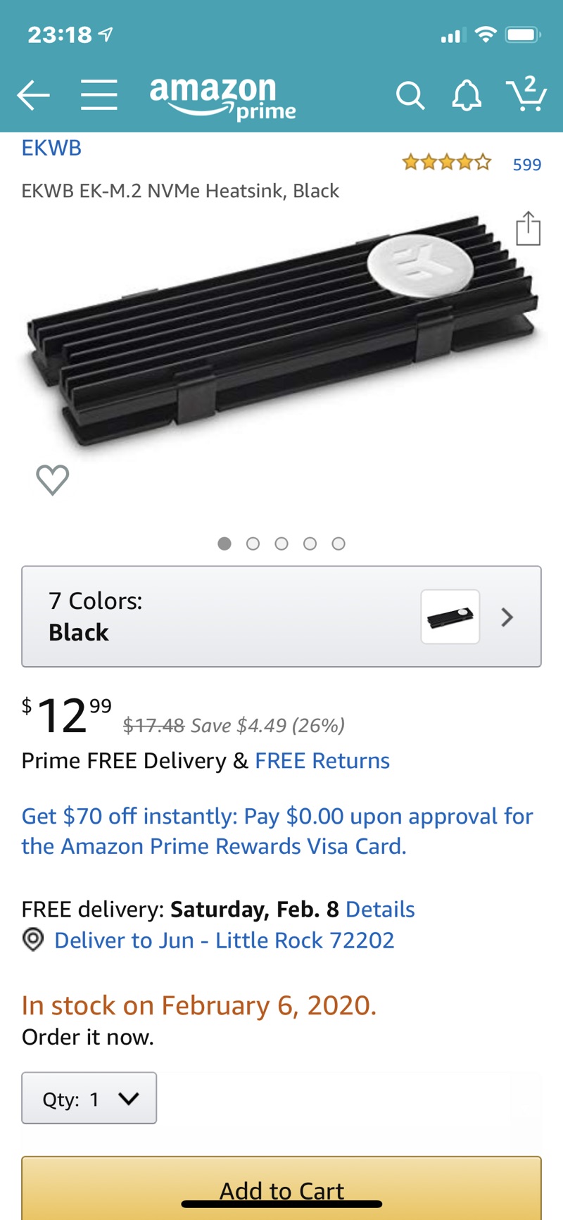 Amazon.com: EKWB EK-M.2 NVMe Heatsink, Black: Computers & Accessories
史低价预定EK M.2 SSD散热器