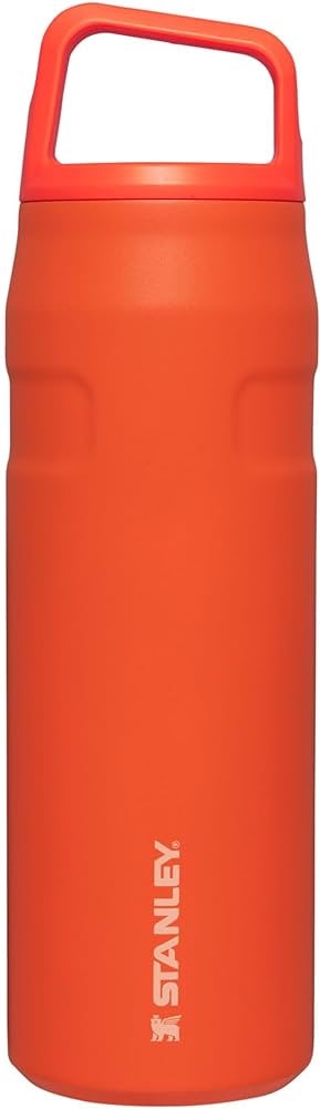 Amazon.com : Stanley IceFlow Cap and Carry Bottle - Lightweight, Leakproof, and Insulated for Maximum Cold Retention - Sustainable 90% Recycled Stainless Steel, Tigerlily, 24oz : Sports & Outdoors