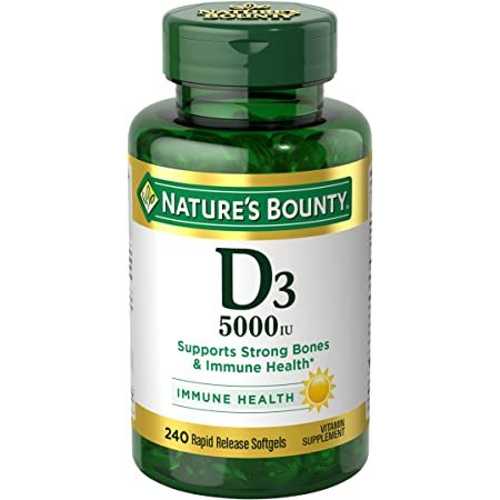 Nature’s Bounty Vitamin D3, 125 mcg 240 Ct