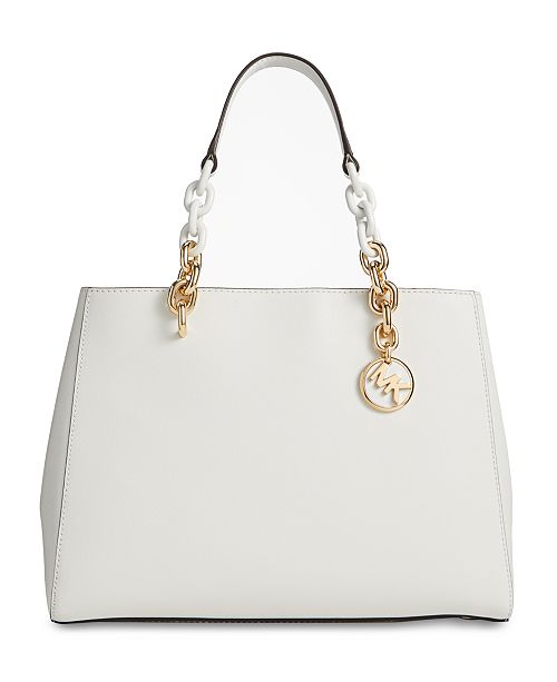 Michael Kors Cynthia Saffiano Leather Satchel & Reviews - Handbags & Accessories - Macy's