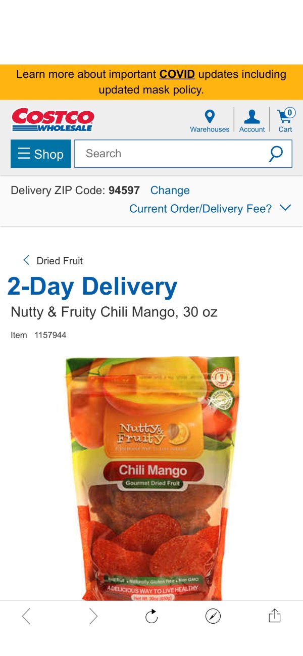 Nutty & Fruity Chili Mango, 30 oz | Costco