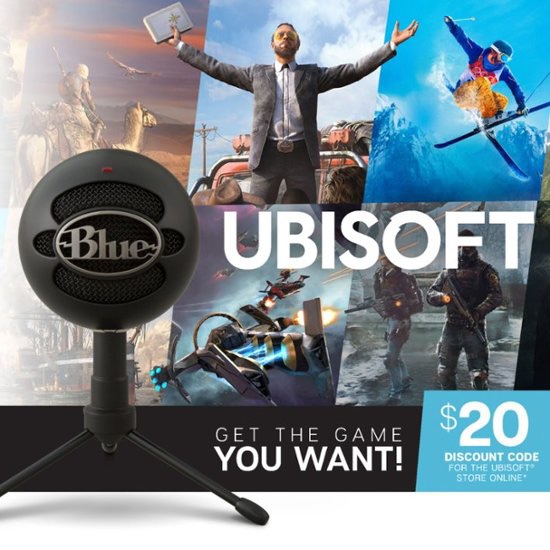 Blue Microphones Snowball iCE USB Microphone + $20 Ubisoft Discount Code Black 1189 - Best Buy 麦克风