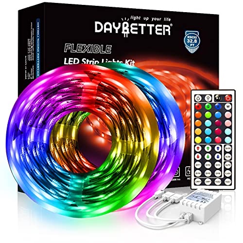 Amazon.com: DAYBETTER Led Strip Lights 32.8ft 5050 RGB 300 LEDs Color Changing Lights Strip for Bedroom, Desk, Home Decoration, with Remote and 12V Power Supply : Tools & Home Improvement