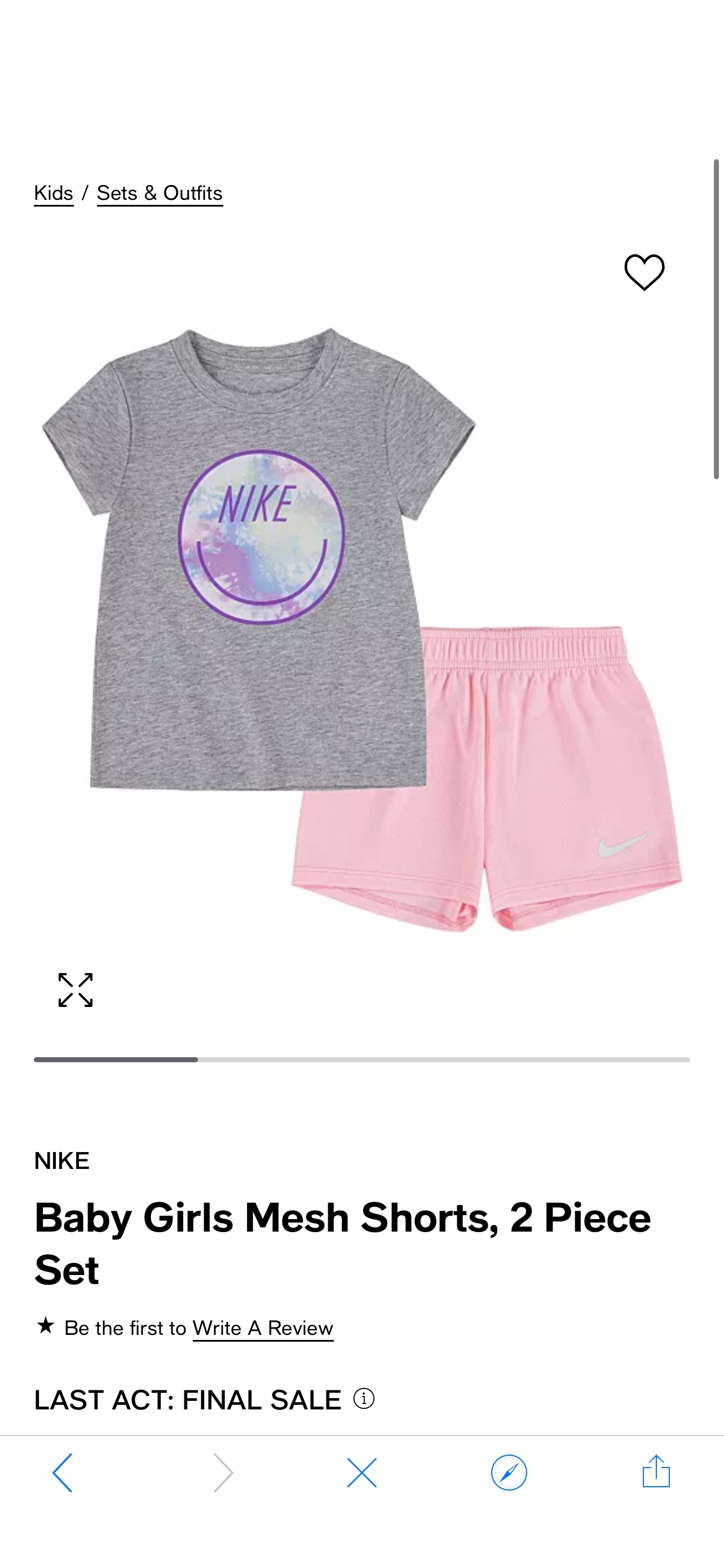 Nike Baby Girls Mesh Shorts, 2 Piece Set & Reviews - Sets & Outfits - Kids - Macy's