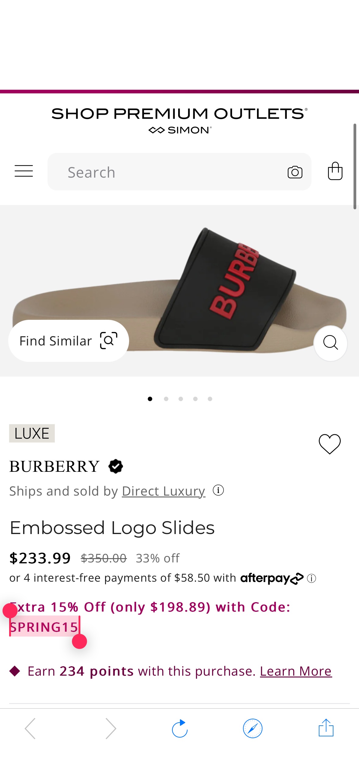 Burberry Embossed Logo Slides | Shop Premium Outlets