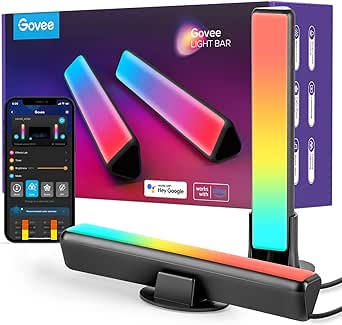 Amazon.com: Govee Smart LED Light Bars, Work with Alexa and Google Assistant, RGBICWW WiFi TV Backlights with Scene and Music Modes 