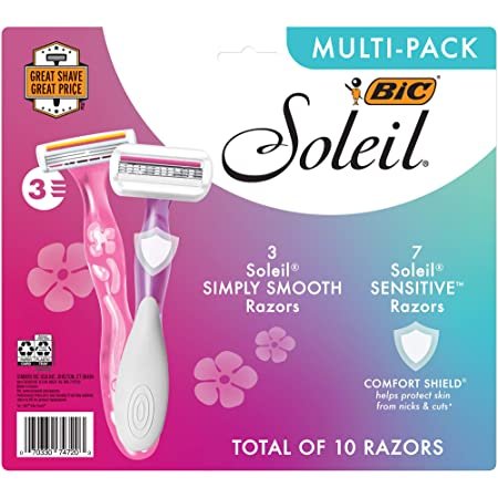 Soleil Disposable Women's Razors, 10-Count Multi-Pack