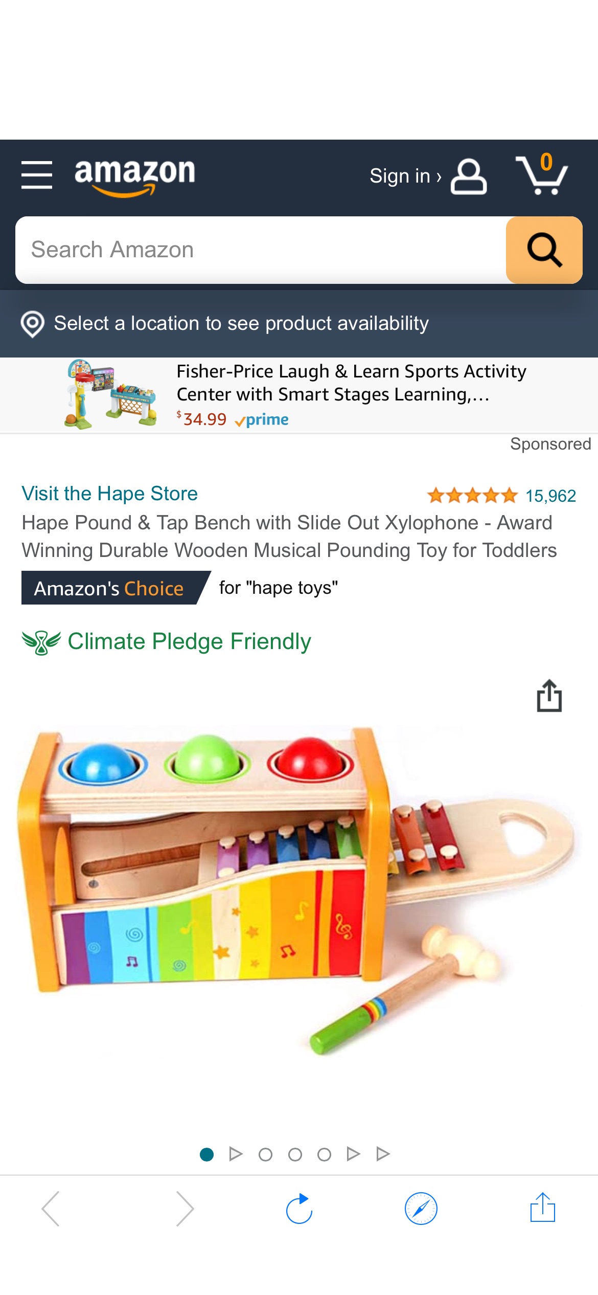 Amazon.com: Hape Pound & Tap Bench with Slide Out Xylophone - Award Winning Durable Wooden Musical Pounding Toy for Toddlers : Clothing, Shoes & Jewelry