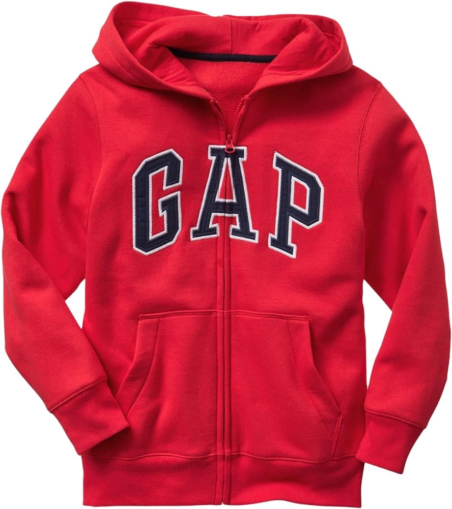Amazon.com: GAP boys Logo Hoodie Zip Sweatshirt, Pure Red V2, XX-Large US : Clothing, Shoes & Jewelry