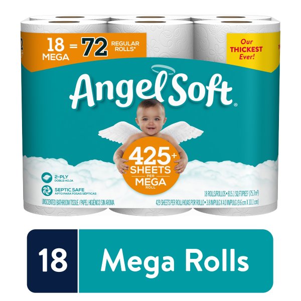 Toilet Paper, 18 Mega Rolls