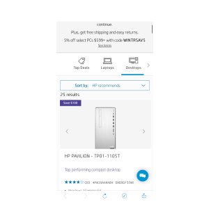 部分商品打折 HP® Desktop and Computer Deals年末打折