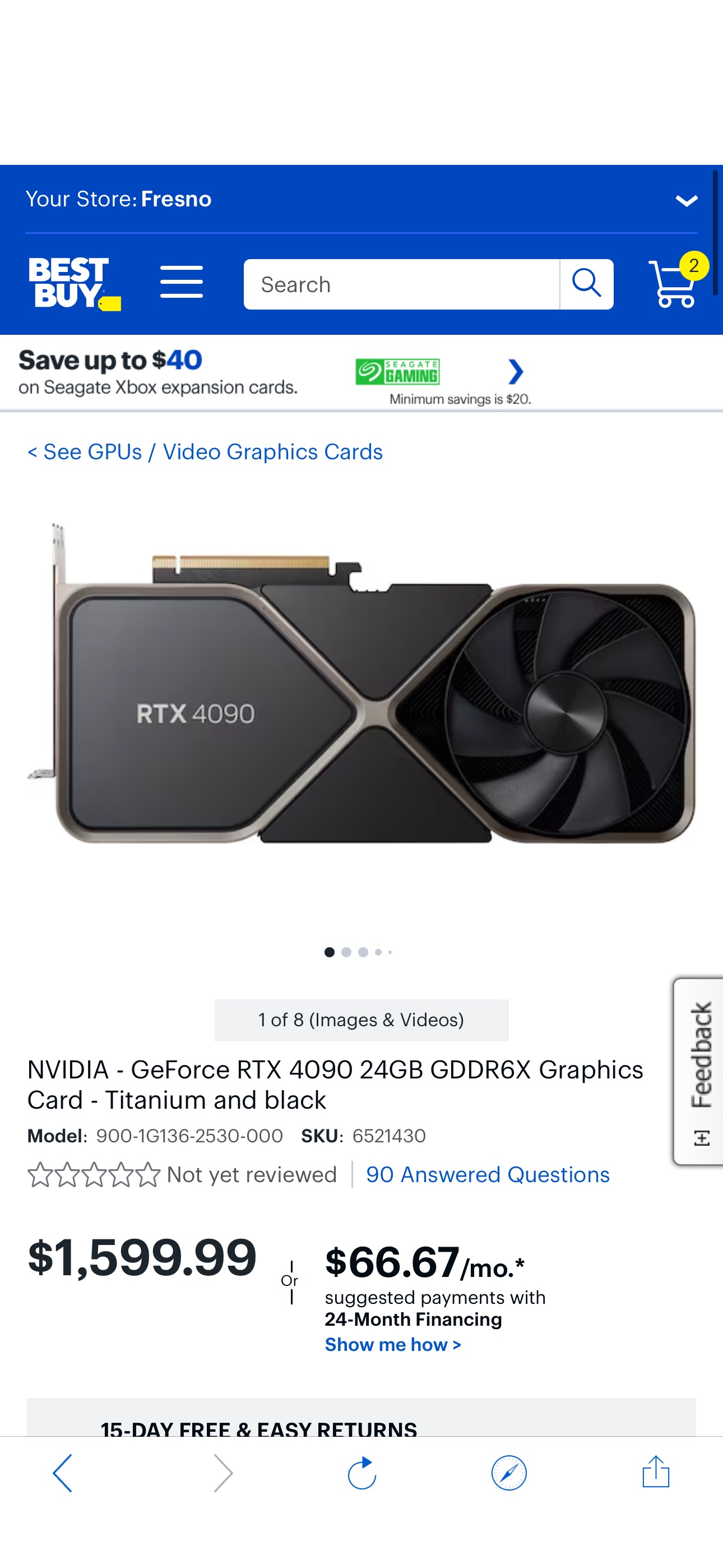 NVIDIA GeForce RTX 4090 24GB GDDR6X Graphics Card Titanium and black 900-1G136-2530-000 - Best Buy
