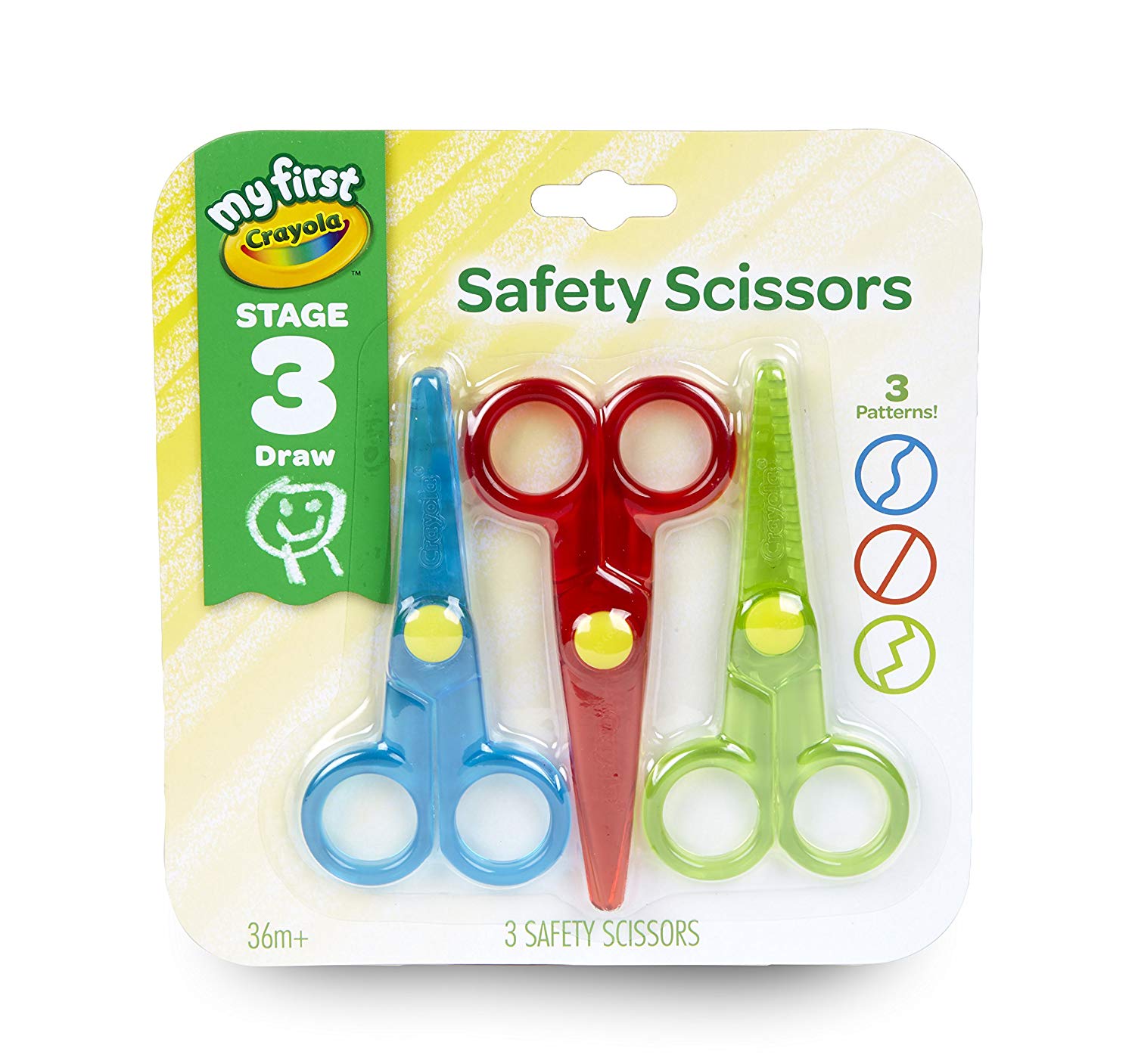 Amazon.com: Crayola 儿童剪刀，3个装