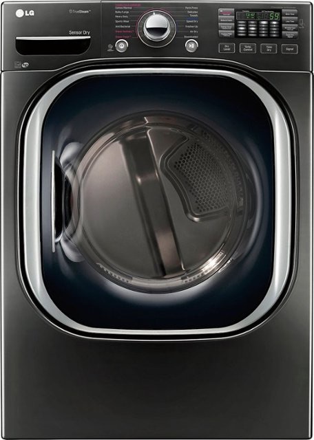 LG 7.4 Cu. Ft. Stackable Smart Gas Dryer with Steam and Built-In Intelligence Black Stainless Steel DLGX4371K - Best Buy