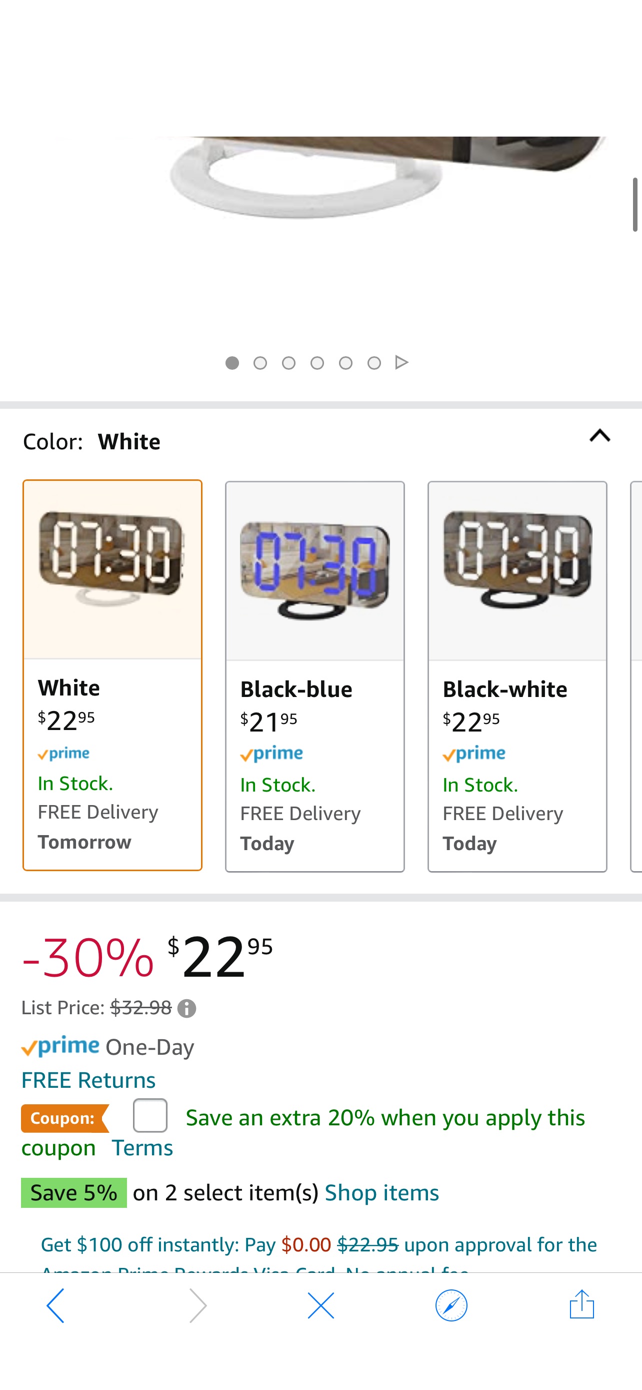 Amazon.com: Digital Clock Large Display, LED Electric Alarm Clocks Mirror Surface for Makeup with Diming Mode, 3 Levels Brightness, Dual USB Ports Modern Decoration: Home & Kitchen