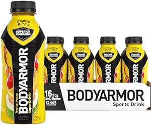 Amazon.com : BODYARMOR Sports Drink Sports Beverage, Tropical Punch, Coconut Water Hydration, Natural Flavors With Vitamins, Potassium-Packed Electrolytes, Perfect For Athletes, 16 Fl Oz (Pack of 12 