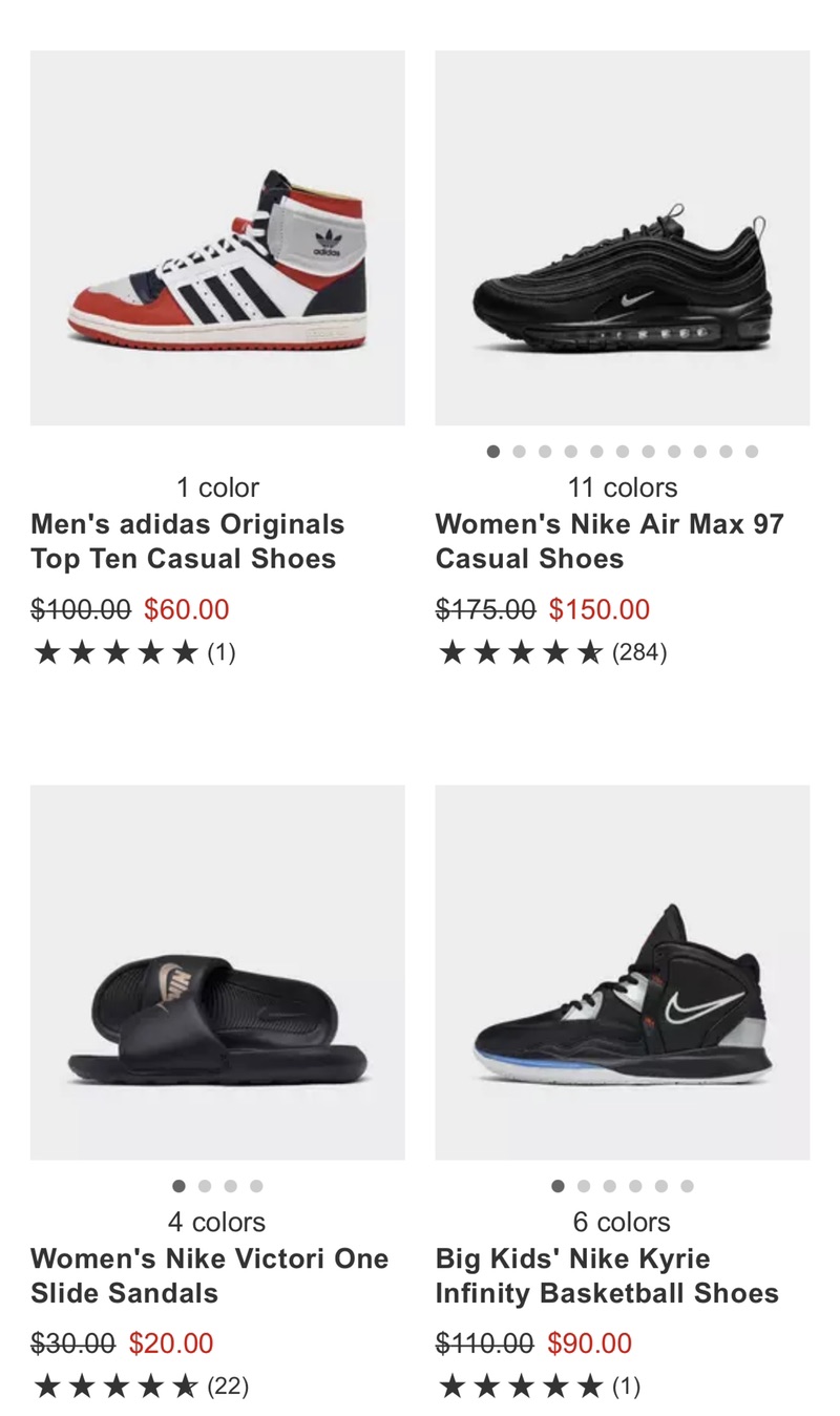 运动服饰New Markdowns | Sneaker & Apparel Deals | Finish Line