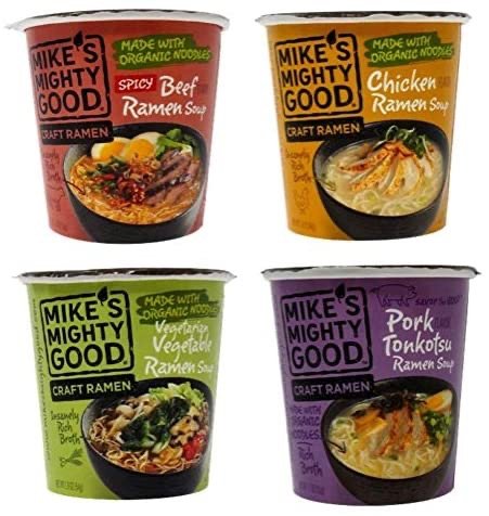 Mike's Mighty Good Craft Ramen Cups 4 Flavor Variety Sampler Bundle