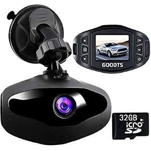 Dash Cam Front 1080P FHD, GOODTS Dash Camera for Cars, Mini Dashcam Car Camera with 1.5-Inch Screen