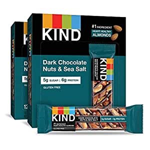 KIND 黑巧克力海盐坚果棒1.4oz 24个