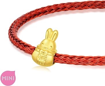 Amazon.com: CHOW SANG SANG 999 24K Solid Gold Mini Charm Lucky Rabbit in Lucky Bag Charm Bracelet for Women 93687C: Clothing, Shoes & Jewelry