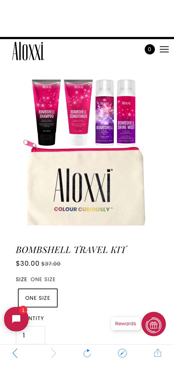 aloxxi Bombshell Travel Kit For Free