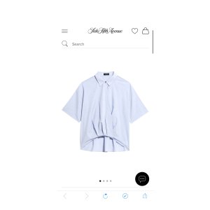$117 Shop Theory Tailored Twisted-Hem Shirt | Saks Fifth Avenue