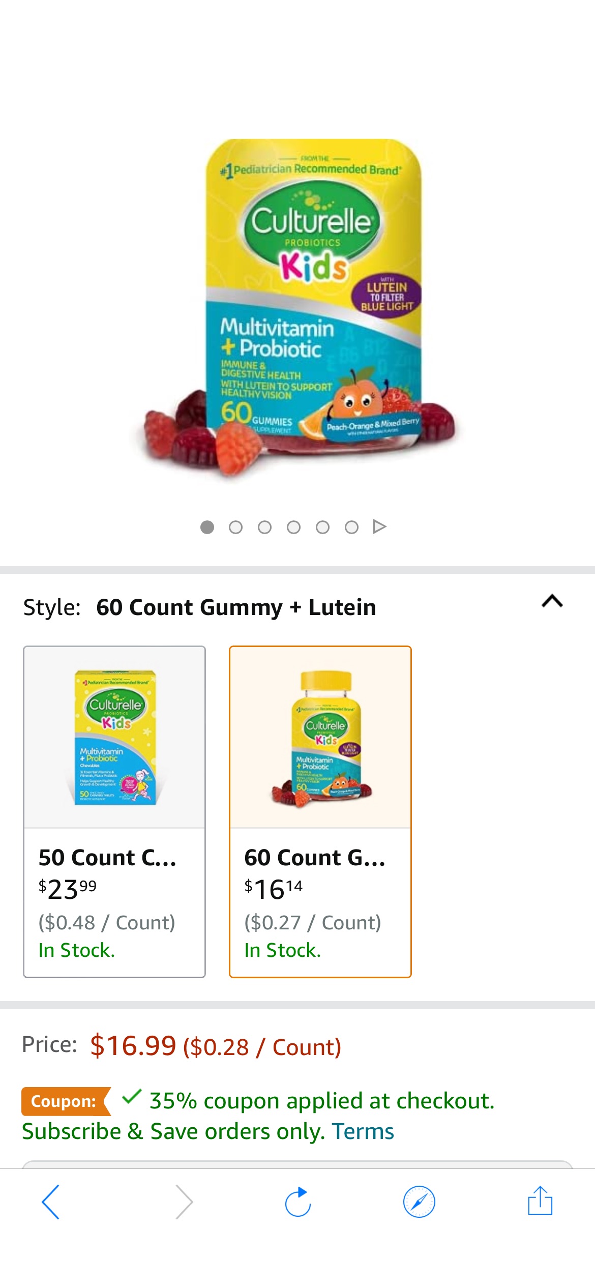 Amazon.com: Culturelle & Minerals including Vitamin C, D3 and Zinc, Fruit Punch Flavor, 50 Count : Everything Else 维生素35%off